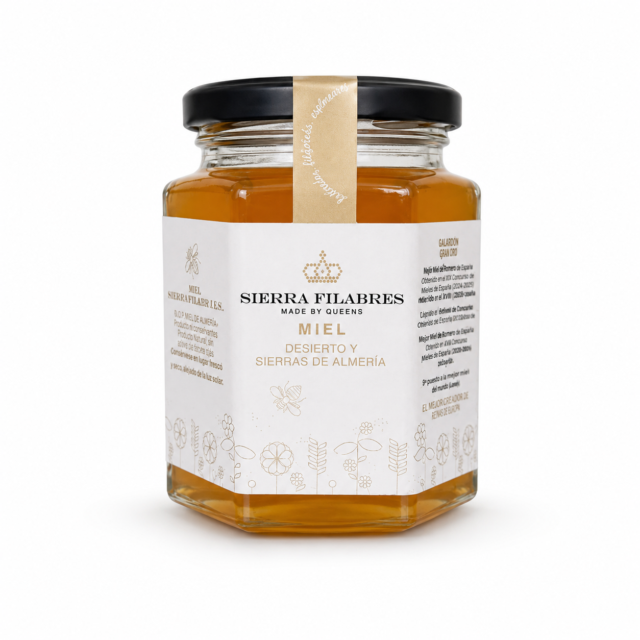 Borcan de miere crudă poliflora Sierra Filabres 170 g, produsă în Almería, Spania