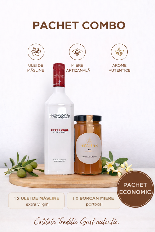 Pachet cu ulei de masline extravirgin si miere de portocal din Spania - Gador